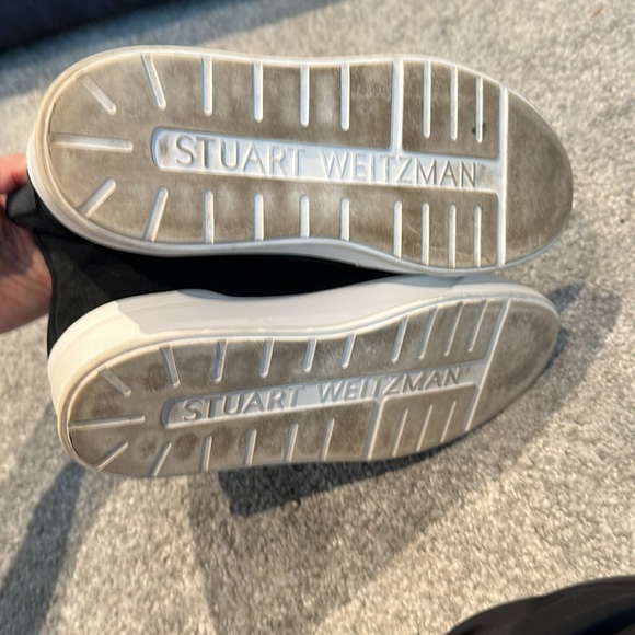 Stuart weitzman suede pearl lace-up sneakers - Picture 3 of 3